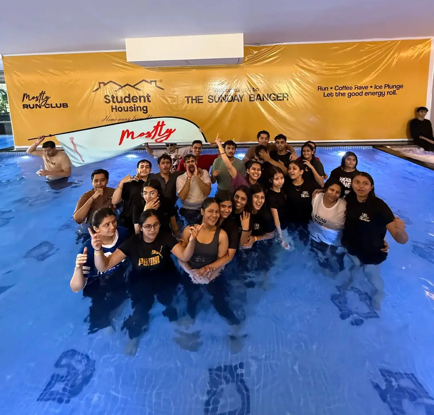 Rooftop pool party 